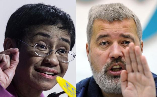 Los periodistas Maria Ressa y Dmitry Muratov, Nobel de la Paz 2021