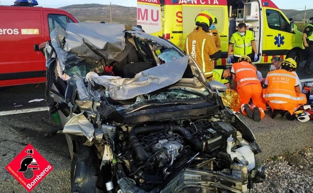 Un herido grave en un accidente múltiple en la autovía A-31