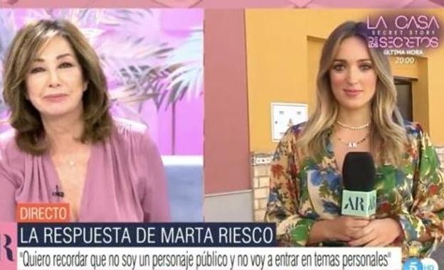 Comunicado de Marta Riesco en el programa de Ana Rosa tras ser relacionada con Antonio David Flores