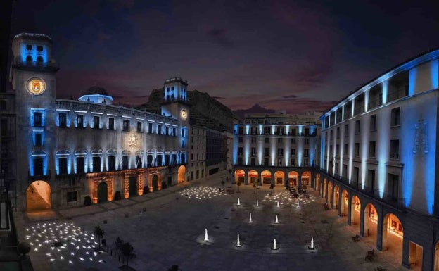 Así será la nueva iluminación de la Plaza del Ayuntamiento de Alicante