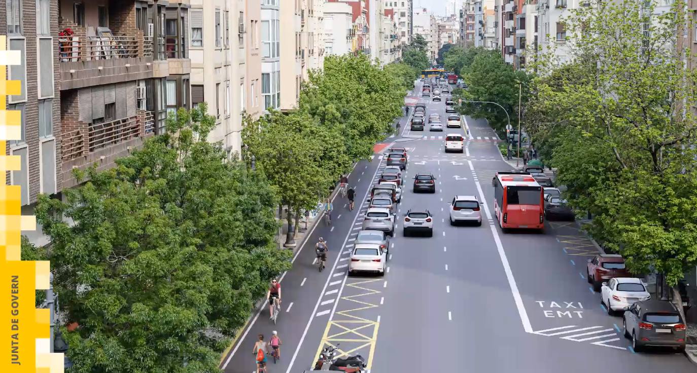 Más de un millón de euros para dos kilómetros de carril bici en Valencia