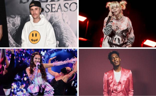 Justin Bieber, Billie Eilish y Olivia Rodrigo, a por los Grammy