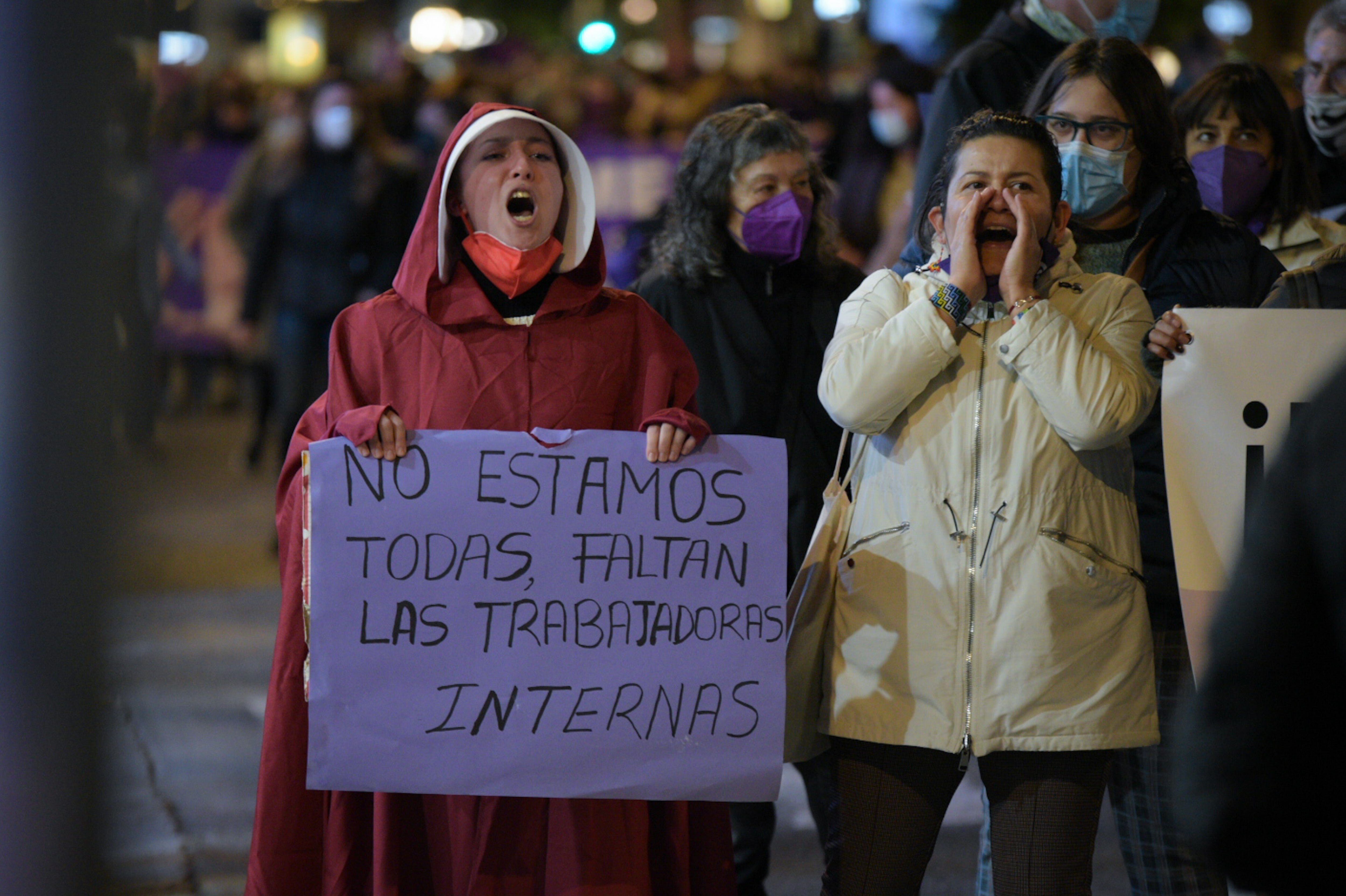 Manifestación en Valencia contra la violencia machista por el 25-N