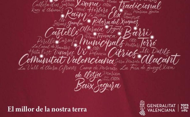 La Generalitat utiliza la polémica denominación 'Horta Oest' en su felicitación navideña