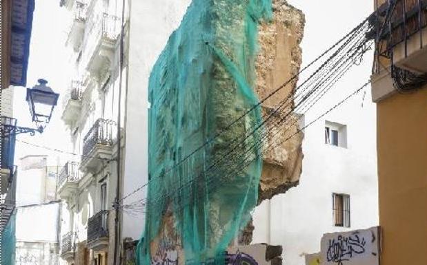 Un tramo de la muralla islámica de Valencia entra en la Lista Roja del Patrimonio