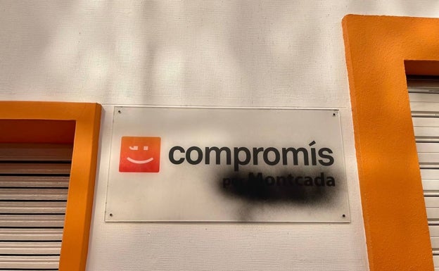Compromís Moncada denuncia pintadas en su sede local