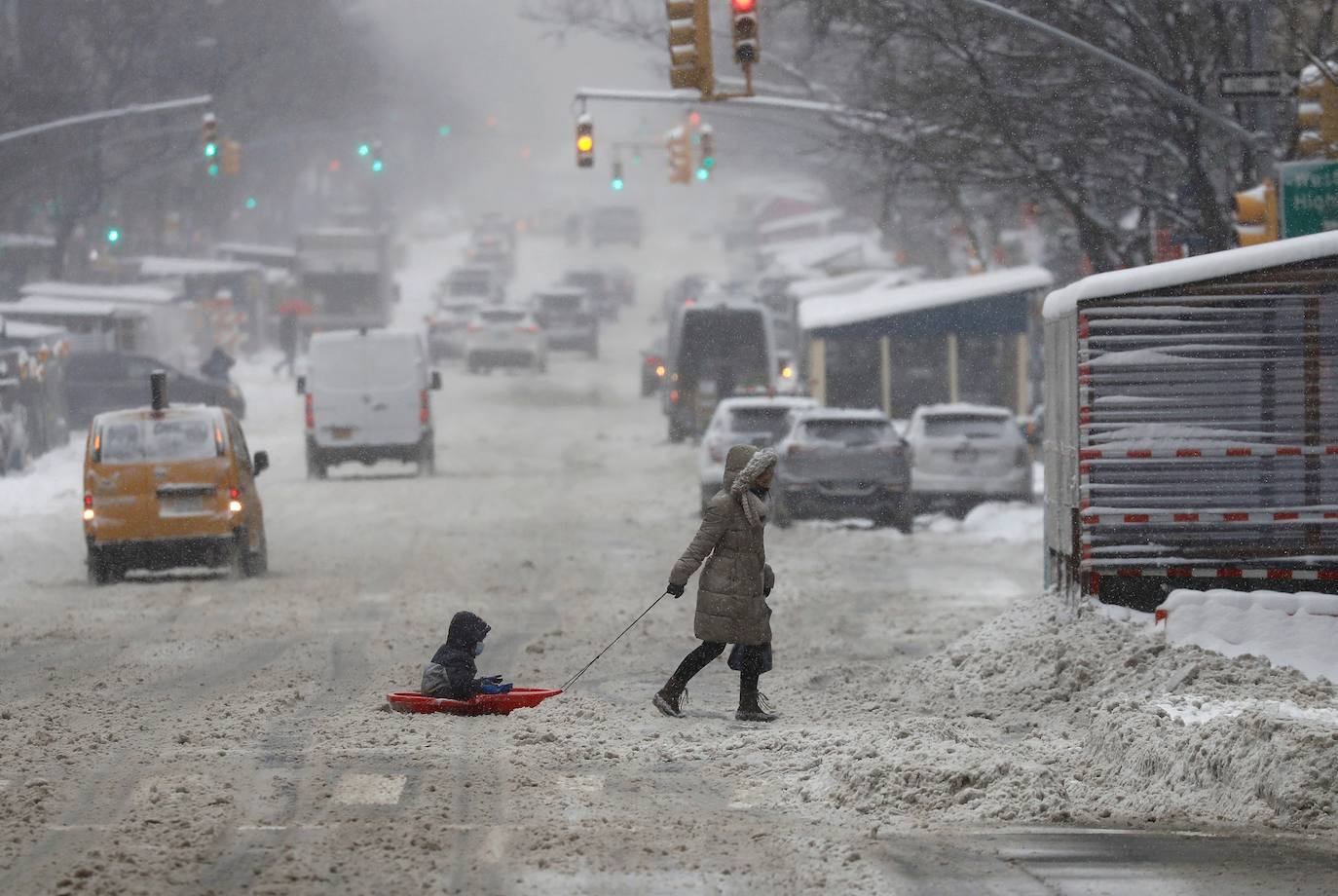 La nieve sepulta Nueva York