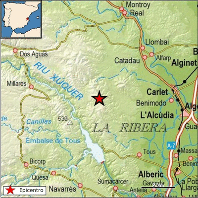 Un nuevo terremoto hace temblar Catadau y el golfo de Valencia