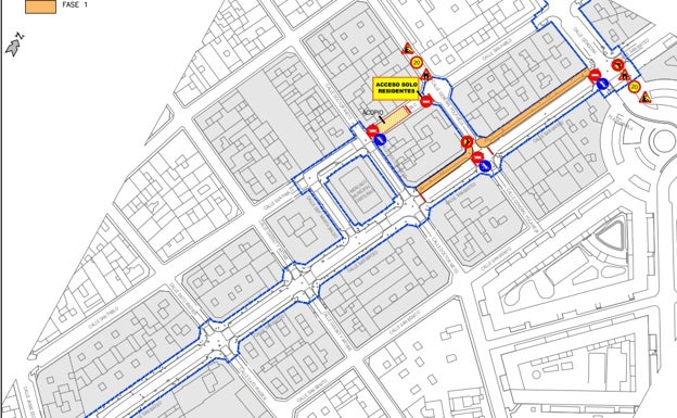 La calle San Mateo de Alicante se cierra al tráfico por obras a partir de este lunes y durante seis meses