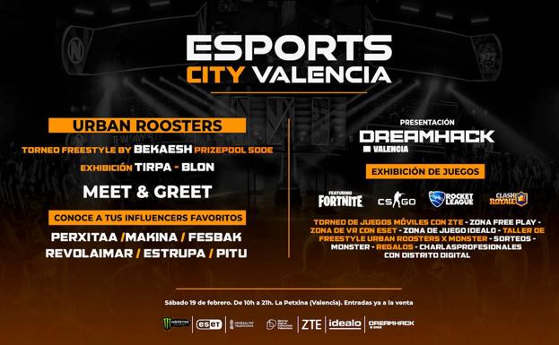 'Streamers' y 'gamers' se citan en el festival de videojuegos 'Esports City League' de Valencia, la previa de la DreamHack