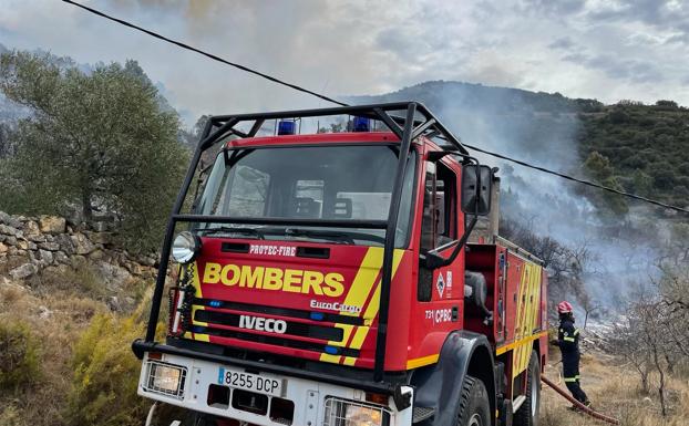 Un incendio forestal se declara en Onda