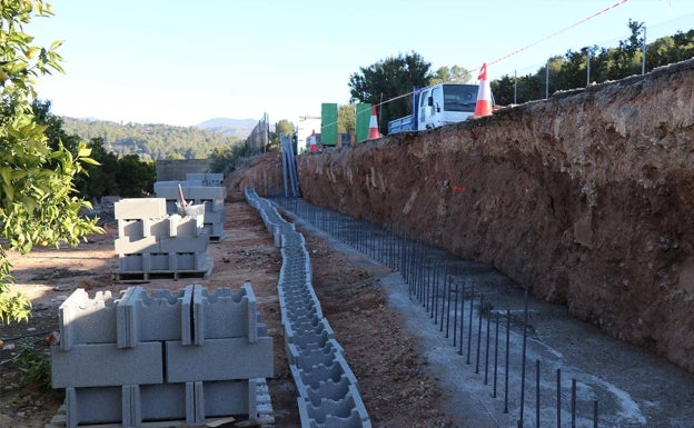 Sagunto repara el camino viejo de Teruel afectado por las lluvias del otoño de 2021