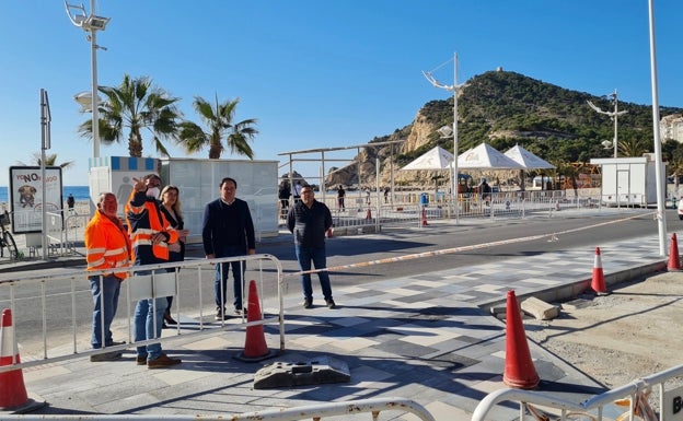 Las obras de renovación del paseo de la Cala de Finestrat entran en su recta final