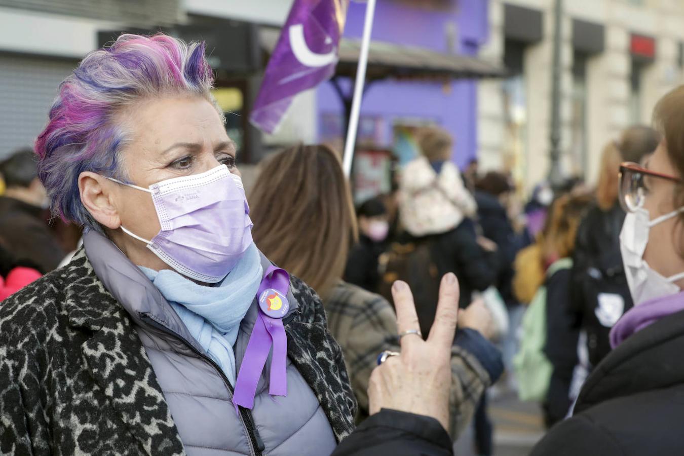 Actos y manifestaciones feministas en Valencia por el 8M