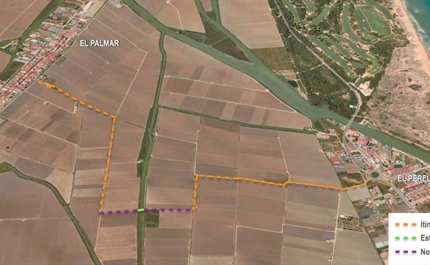 El Ayuntamiento propone una ruta peatonal y ciclista entre El Palmar y El Perellonet