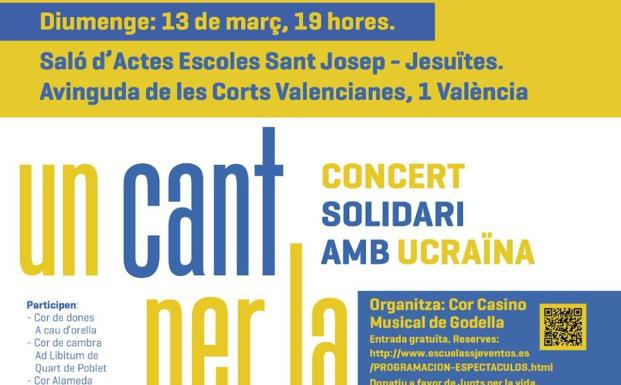 Un concierto solidario en Valencia recauda fondos para Ucrania