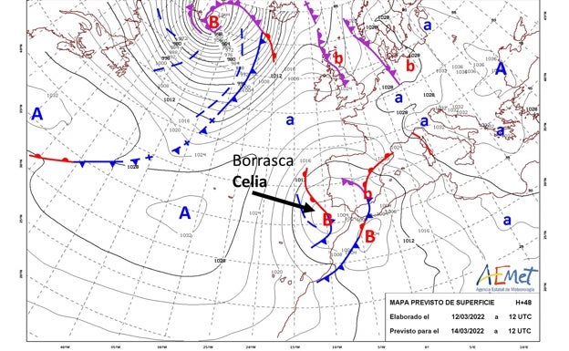 La borrasca Celia dejará lluvias abundantes acompañadas de barro en Alicante en los próximos días