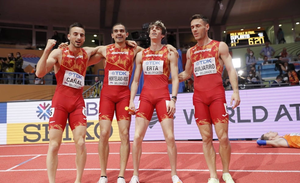 España, plata mundial en relevo