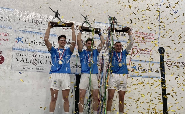 Vicent, Raúl y Murcianet, campeones de la Lliga de raspall