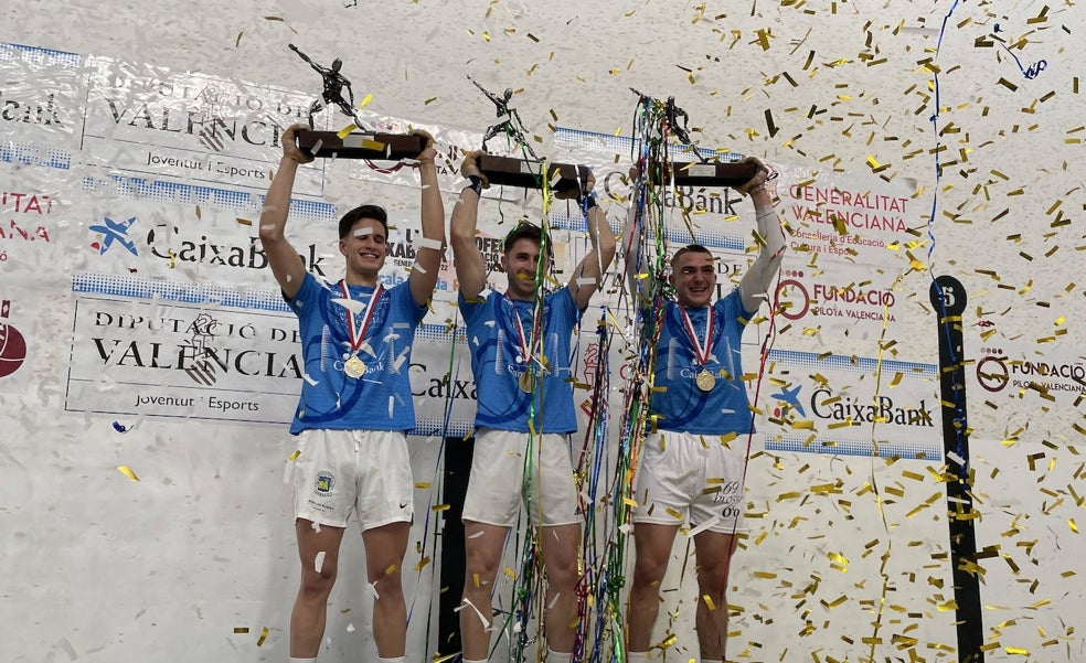 Vicent, Raúl y Murcianet, campeones de la Lliga de raspall