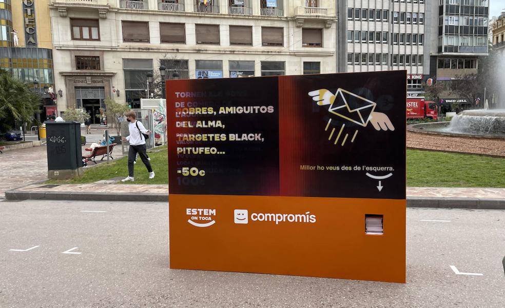 Compromís aprovecha una campaña municipal de comercios en Valencia para hacer propaganda política