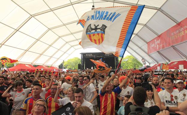 El Valencia CF instalará una fan zone para quien no viaje a Sevilla a la final de Copa