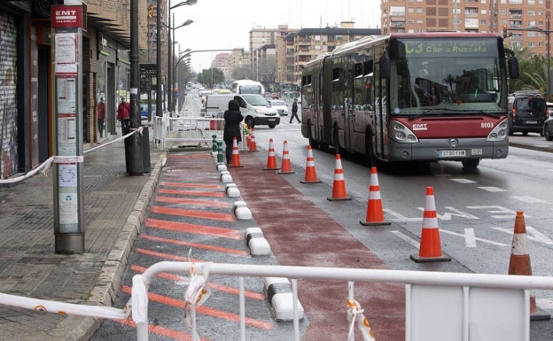 Los taxistas denunciarán la reforma de la avenida Pérez Galdós de Valencia por «insegura» para sus clientes