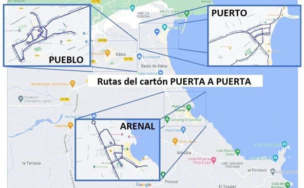 Xàbia recoge puerta a puerta el cartón a los comercios para evitar colapsar los contenedores de uso doméstico