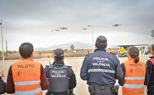 La UPV prueba un sistema para evitar colisiones entre drones