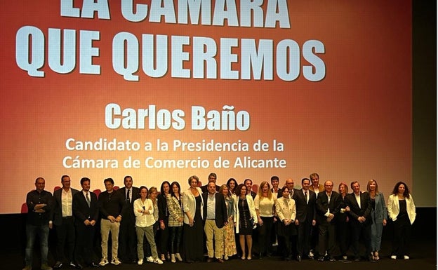 Carlos Baño critica la tasa turística en su presentación como candidato a presidir la Cámara de Alicante