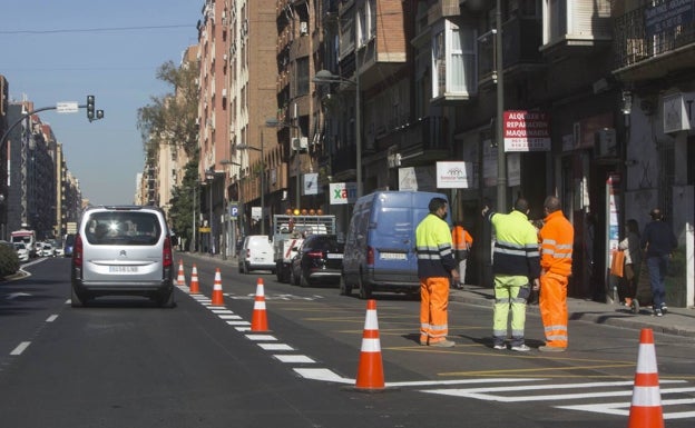 Los conductores soportarán los atascos en Pérez Galdós y Giorgeta nueve semanas más