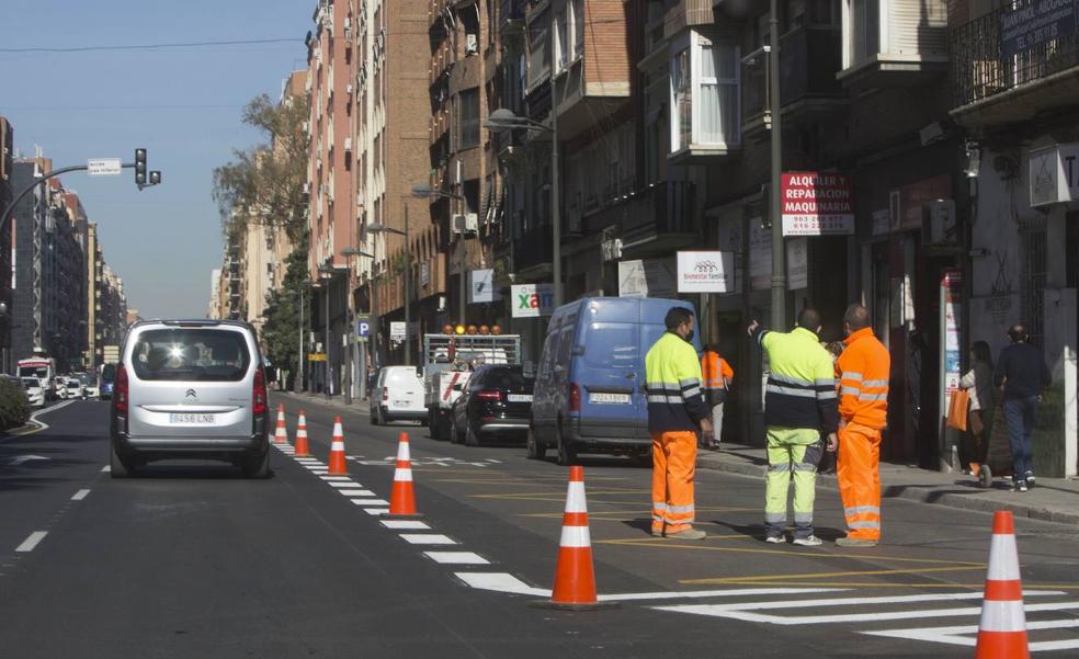Los conductores soportarán los atascos en Pérez Galdós y Giorgeta nueve semanas más