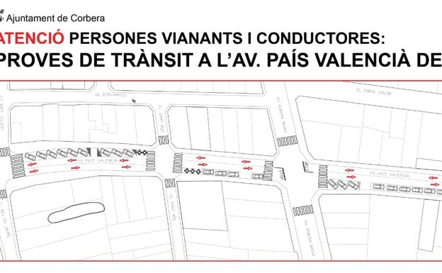 Corbera modifica el tráfico de una de sus principales avenidas durante un mes