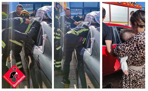 Rescatan en Dénia a un bebé de seis meses atrapado dentro de un coche