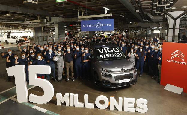 Un Berlingo eléctrico es el coche número 15 millones fabricado en Vigo