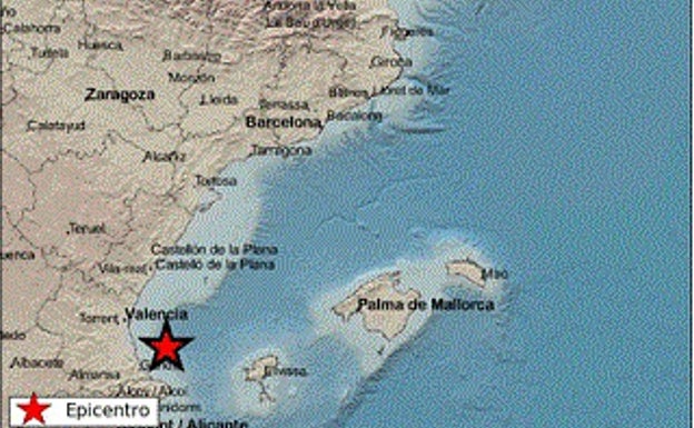 La costa de Cullera registra un terremoto de 2,3 grados