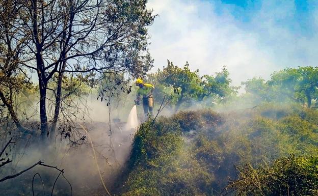 Declarado un incendio con cuatro focos entre Segorbe, Jérica y Navajas