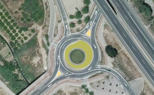 Licitan las obras de la 'turborrotonda' que agilizará el acceso a la V-30 desde Manises y Paterna