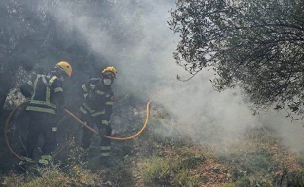 La ola de calor causa un incendio en Tuéjar y obliga a un refuerzo de bomberos en la Comunitat