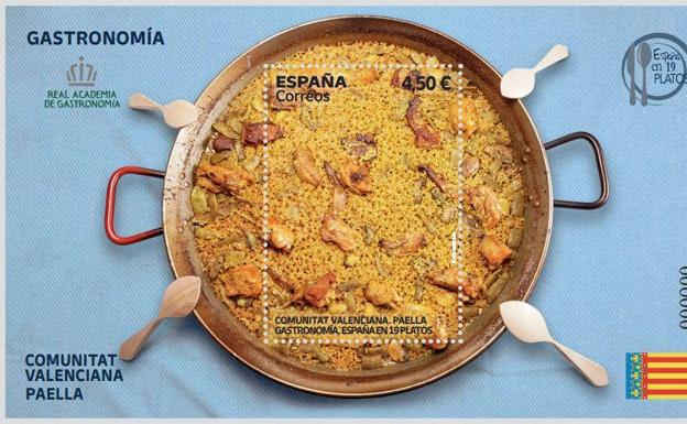 Correos lleva la paella a todo el mundo con su nuevo sello