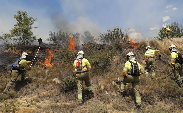 El fuego da una tregua en Zamora pero provoca una situación «crítica» en Navarra