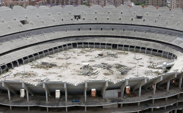 El Valencia presentará el jueves el proyecto del Nuevo Mestalla desde las obras del estadio