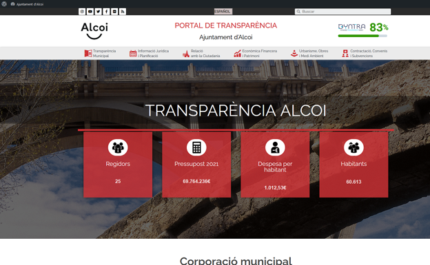 El Ayuntamiento de Alcoi habilita un portal de transparencia