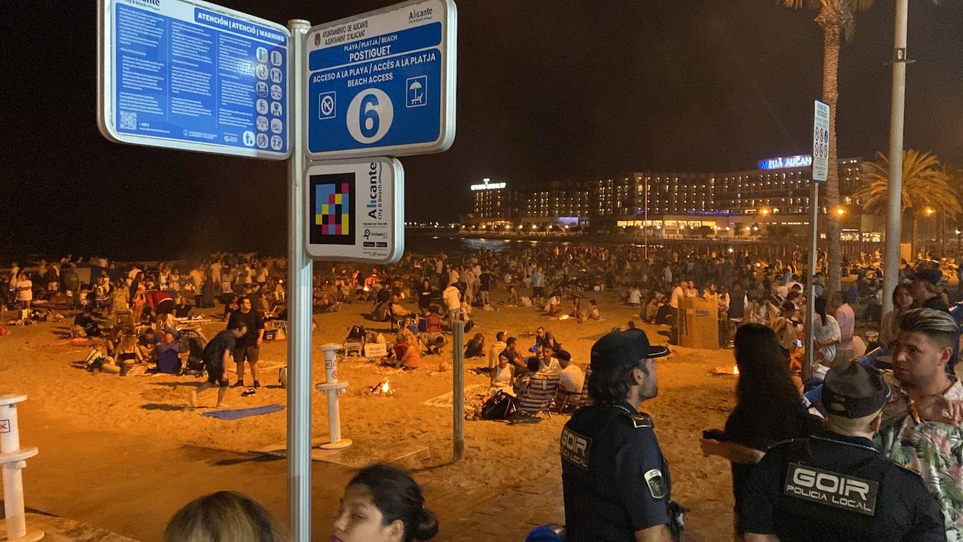 5 detenciones y 12 atenciones sanitarias, balance de la noche de San Juan en Alicante