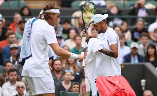 Alta tensión en el Kyrgios -Tsitsipas que acaba con enfado del griego: «Es un abusón con un lado demoníaco»