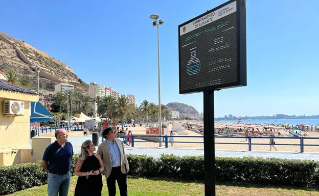 ¿Qué datos ofrecen las nuevas pantallas inteligentes instaladas en las playas de Alicante?