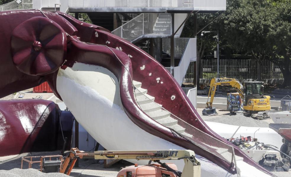 Repintan el Gulliver tras las quemaduras de varios niños