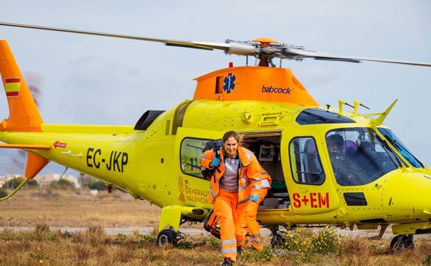 Un trabajador, trasladado en helicóptero al Hospital General de Alicante tras un accidente en Xàbia