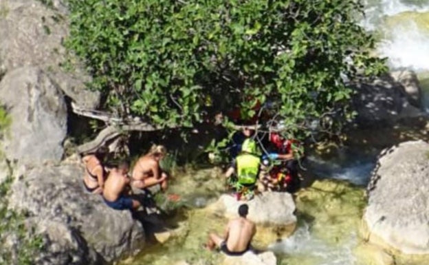 Rescatan a una senderista herida en la ruta del río Fraile de Bicorp