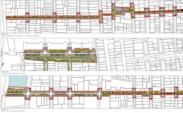 Así serán las nuevas calles peatonales del Cabanyal